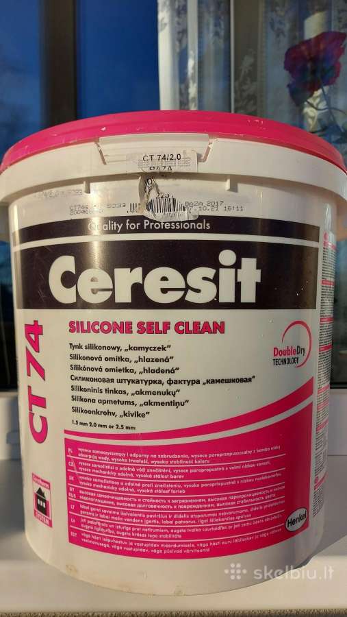 Dekorativinis tinkas Ceresit Ct74, 2 mm, Bazė 18kg