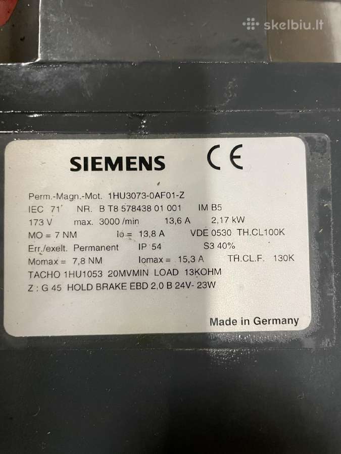 Siemens 1hu3073-0af01 servo variklis - nuotraukos Nr. 7