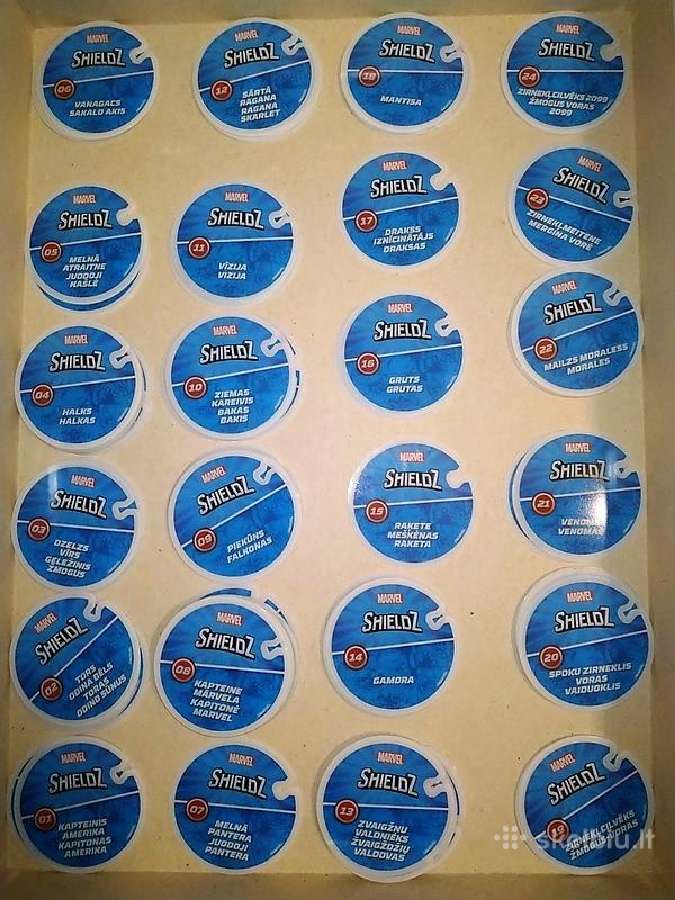 Marvel shields žetonai, puodeliai, albumai - nuotraukos Nr. 7