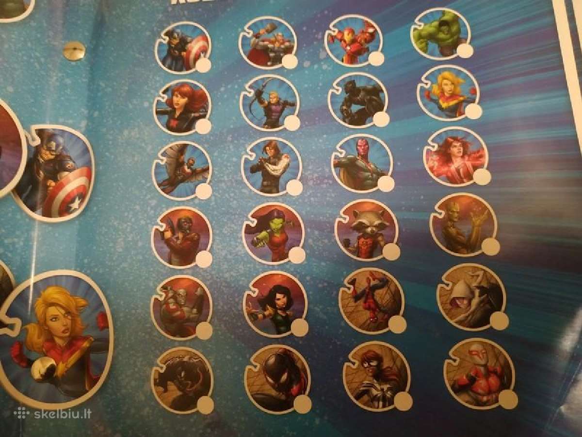 Marvel shields žetonai, puodeliai, albumai - nuotraukos Nr. 5