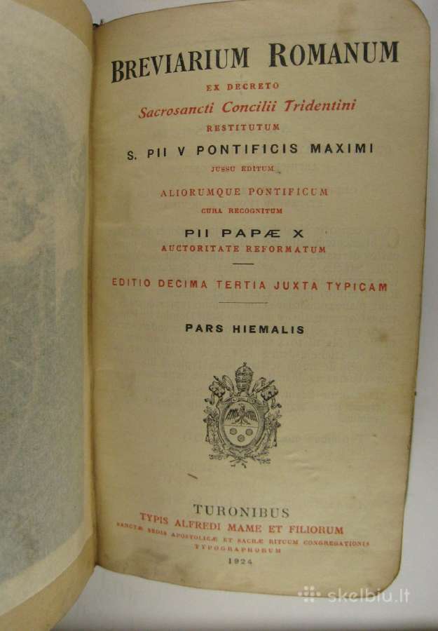 Breviarium romanum 1924 m. - nuotraukos Nr. 7