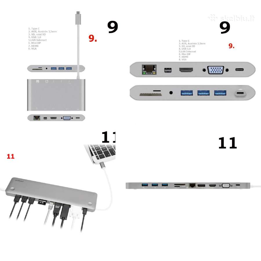 Lightning - Microusb, type-c usb, adapteriai - nuotraukos Nr. 20