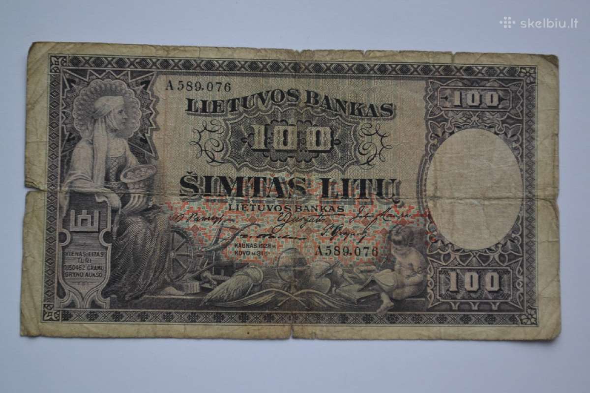 100 litu1928 m. - nuotraukos Nr. 2