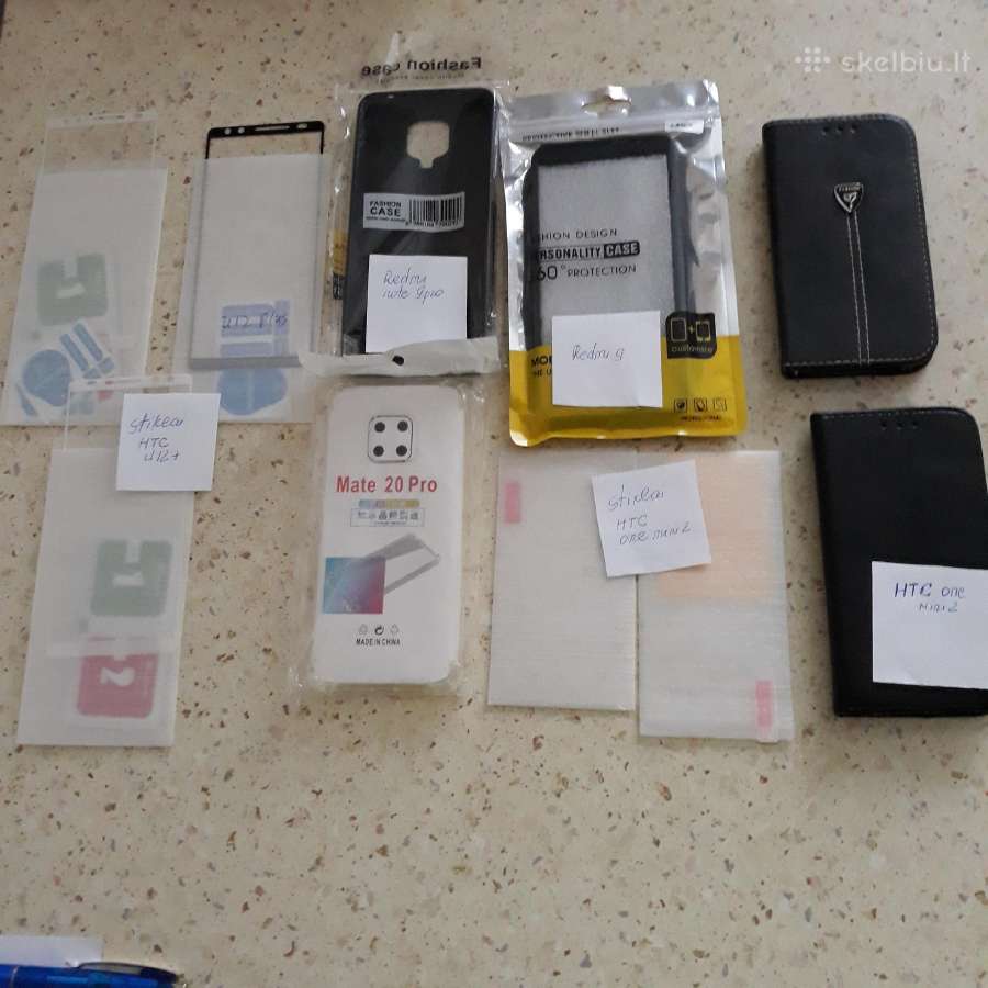 Stiklai ir deklas telefonui