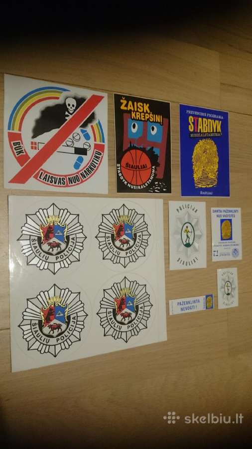 Seni nenaudoti policijos lipdukai
