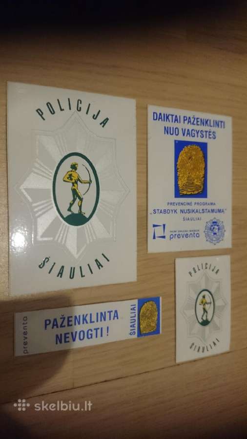 Seni nenaudoti policijos lipdukai - nuotraukos Nr. 2