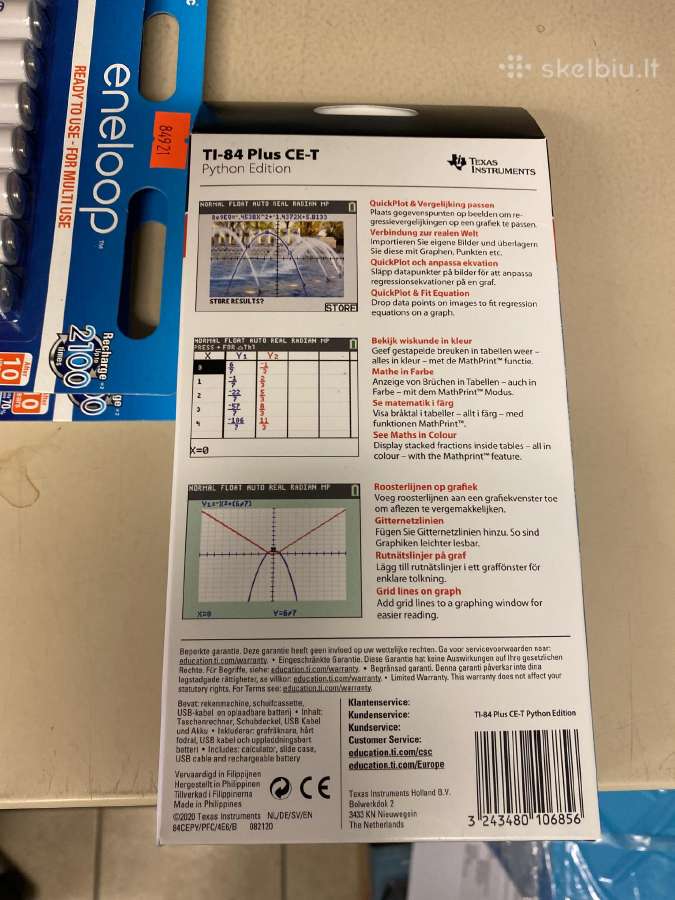Texas Ti-84 Plus CE-t kalkuliatorius Pythonedition - nuotraukos Nr. 12