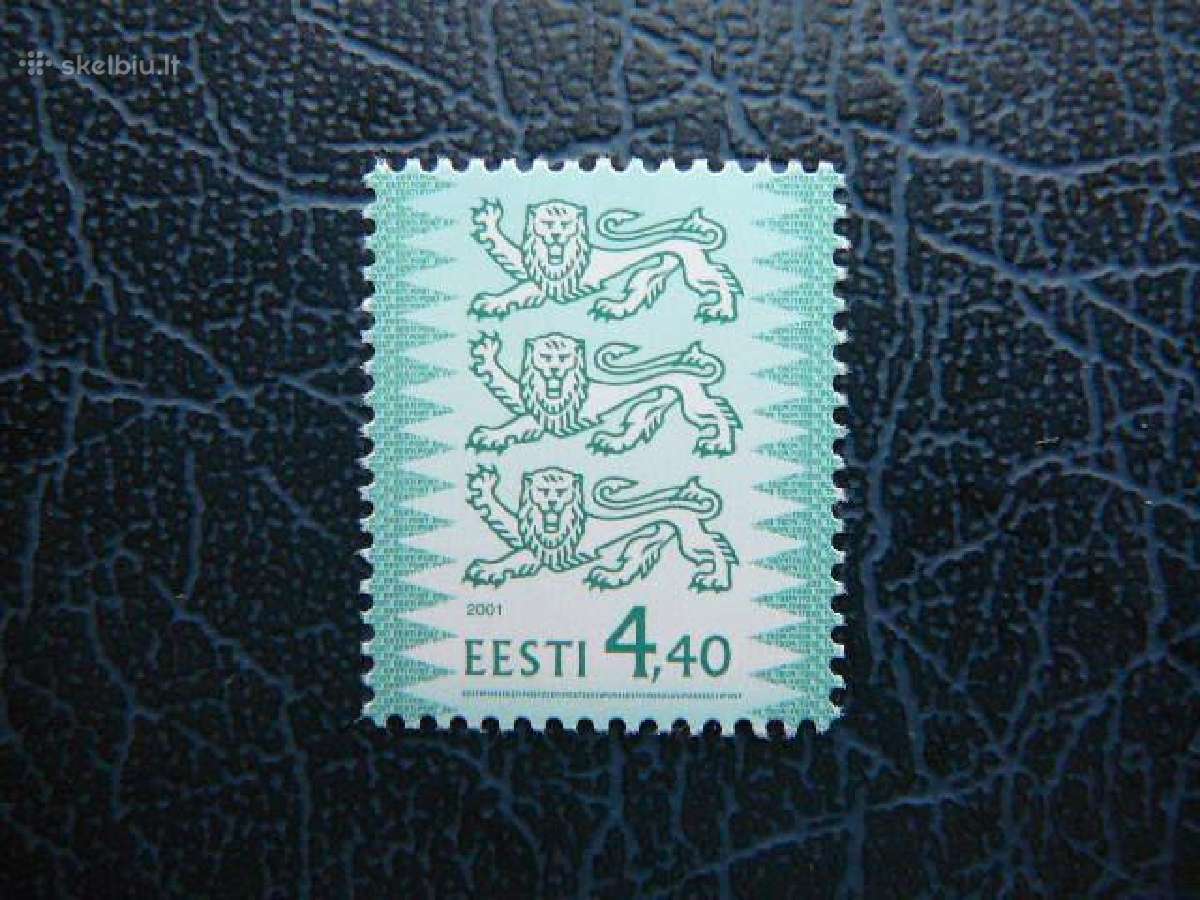 Standartai Herbas Liutai Estija 2001 Mnh es376ss