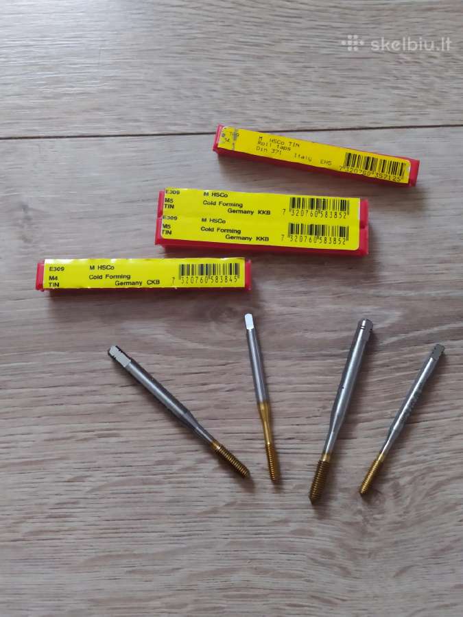 Valcuojamasis sriegiklis Dormer M4 ir M5 Hsco Tin