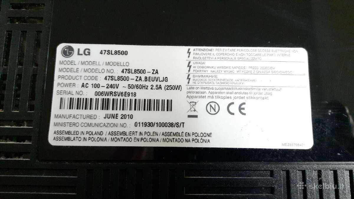 LG 47sl8500 Lc470wud (SB) (M4) Nr.12 (25,-eur - nuotraukos Nr. 2
