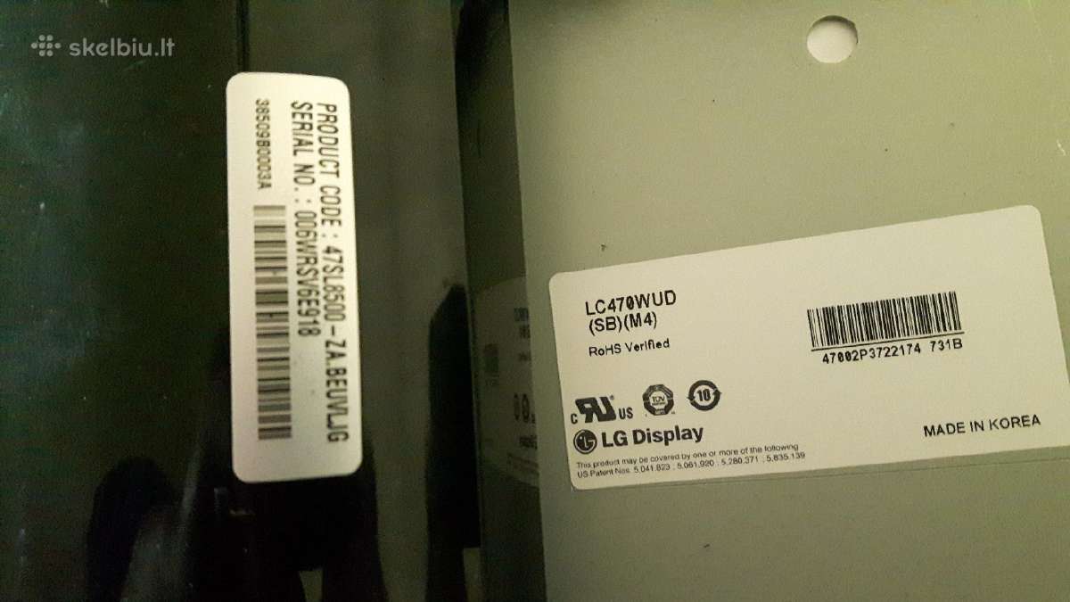 LG 47sl8500 Lc470wud (SB) (M4) Nr.12 (25,-eur - nuotraukos Nr. 3