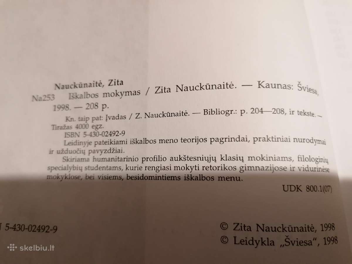 Knyga iskalbos mokymuisi - nuotraukos Nr. 2