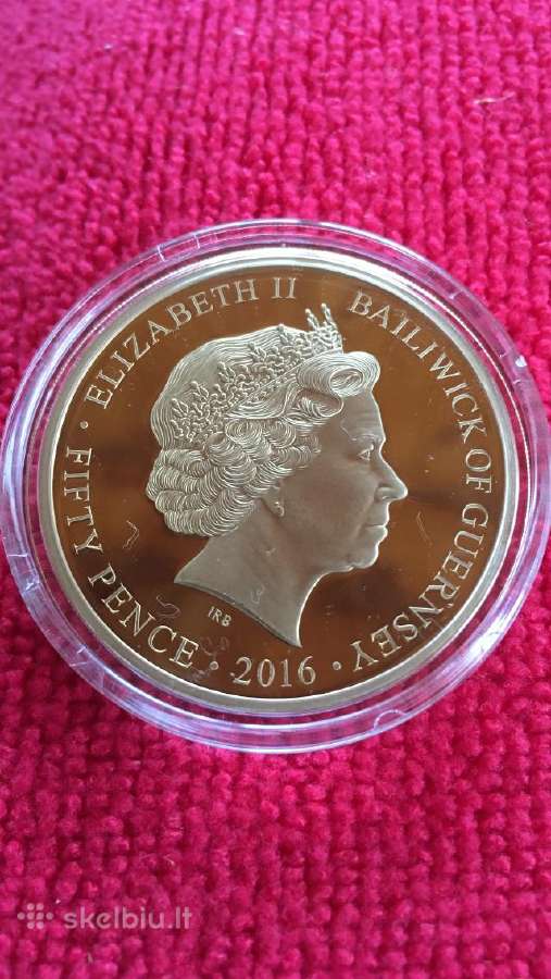 Moneta Guernsey 2016m. 50 pensu, ci- ni - nuotraukos Nr. 2