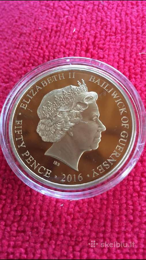 Moneta Guernsey 2016m. 50 pensu, ci- ni - nuotraukos Nr. 2