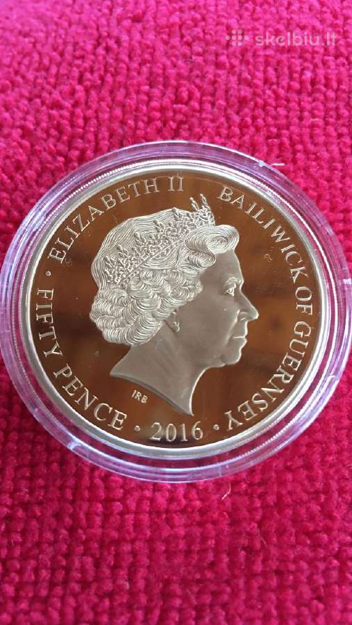 Moneta Guernsey 2016m. 50 pensu, ci- ni - nuotraukos Nr. 2