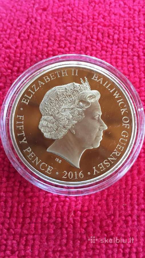 Moneta Guernsey 2016m. 50 pensu, ci- ni - nuotraukos Nr. 2
