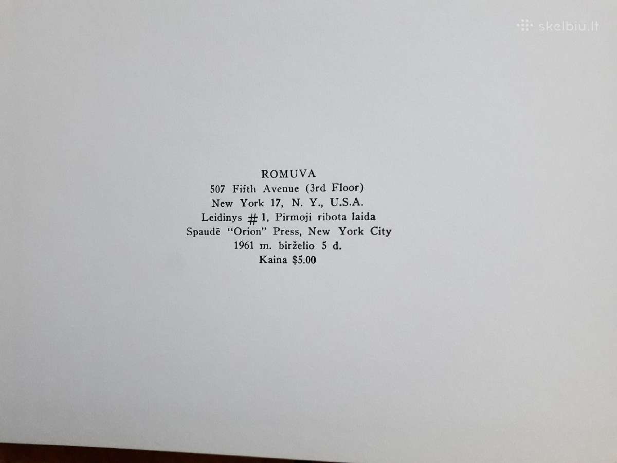 A. Baranauskas "Anykščių šilelis" New York 1961 m. - nuotraukos Nr. 9