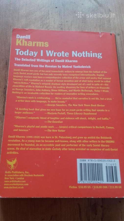 Today I Wrote Nothing: Daniil Kharms - nuotraukos Nr. 2