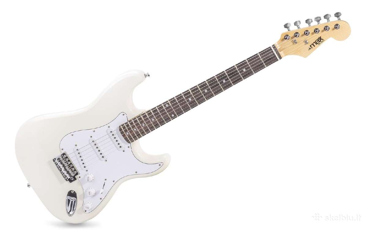 Max Gigkit elektrinės gitaros rinkinys balta - nuotraukos Nr. 3