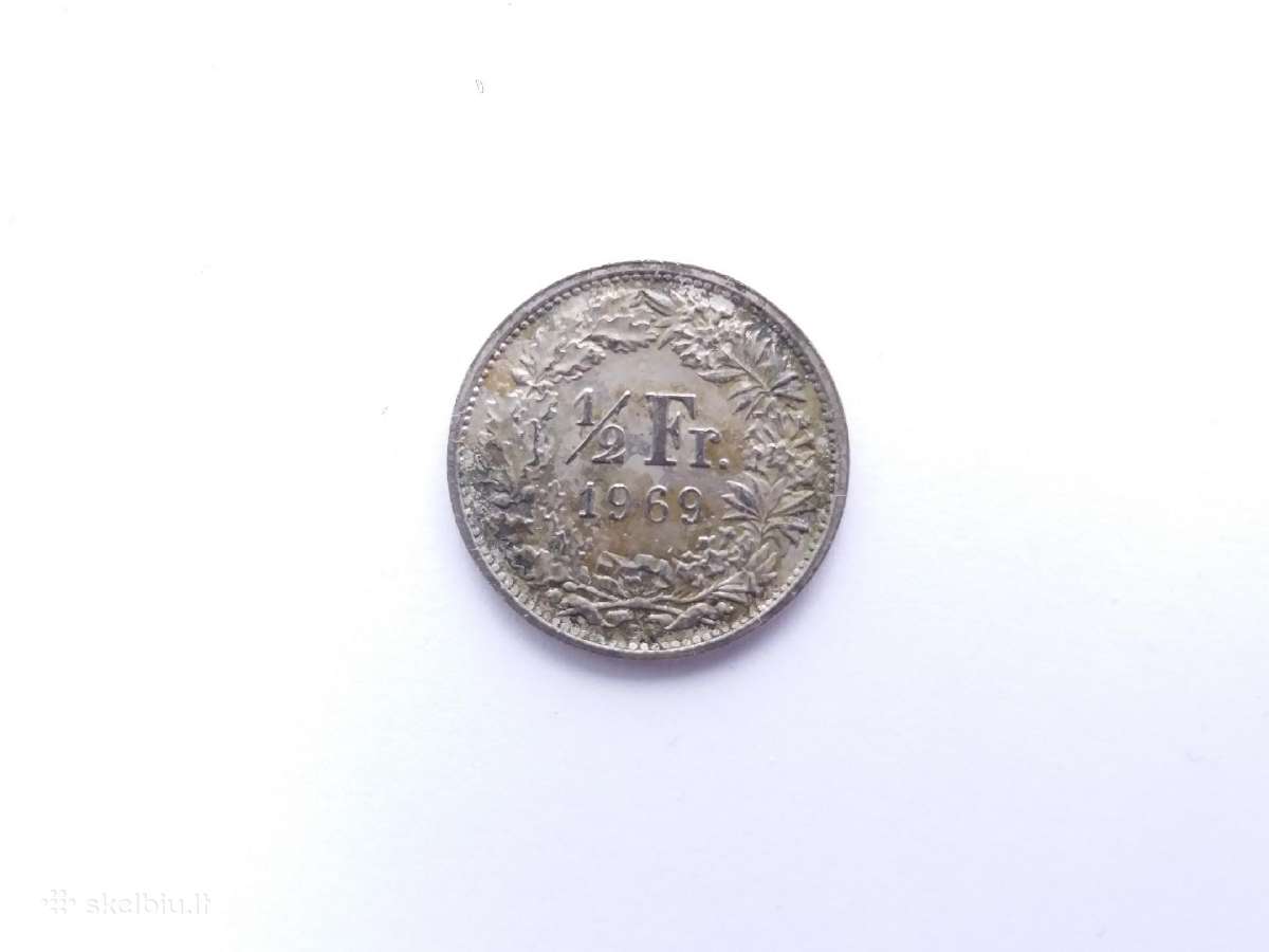 Šveicarijos apyvartiniai 1/2 franko 1969 m.