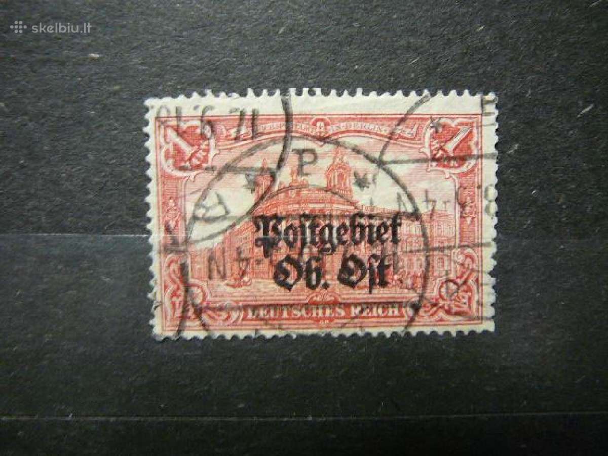 Lietuva Postgebiet Ost 1916 antsp. lpg12a