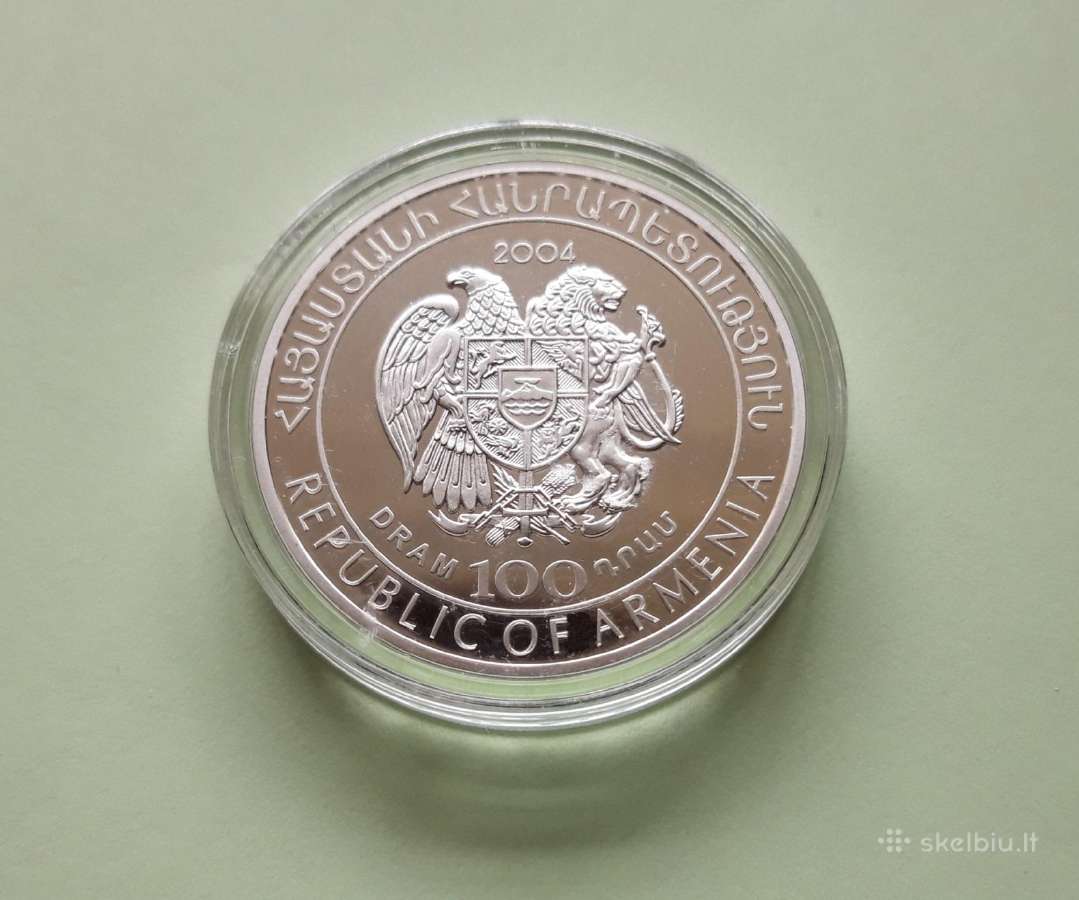 Armenija 100 Dram, futbolas, sidabras, 2004 - nuotraukos Nr. 2