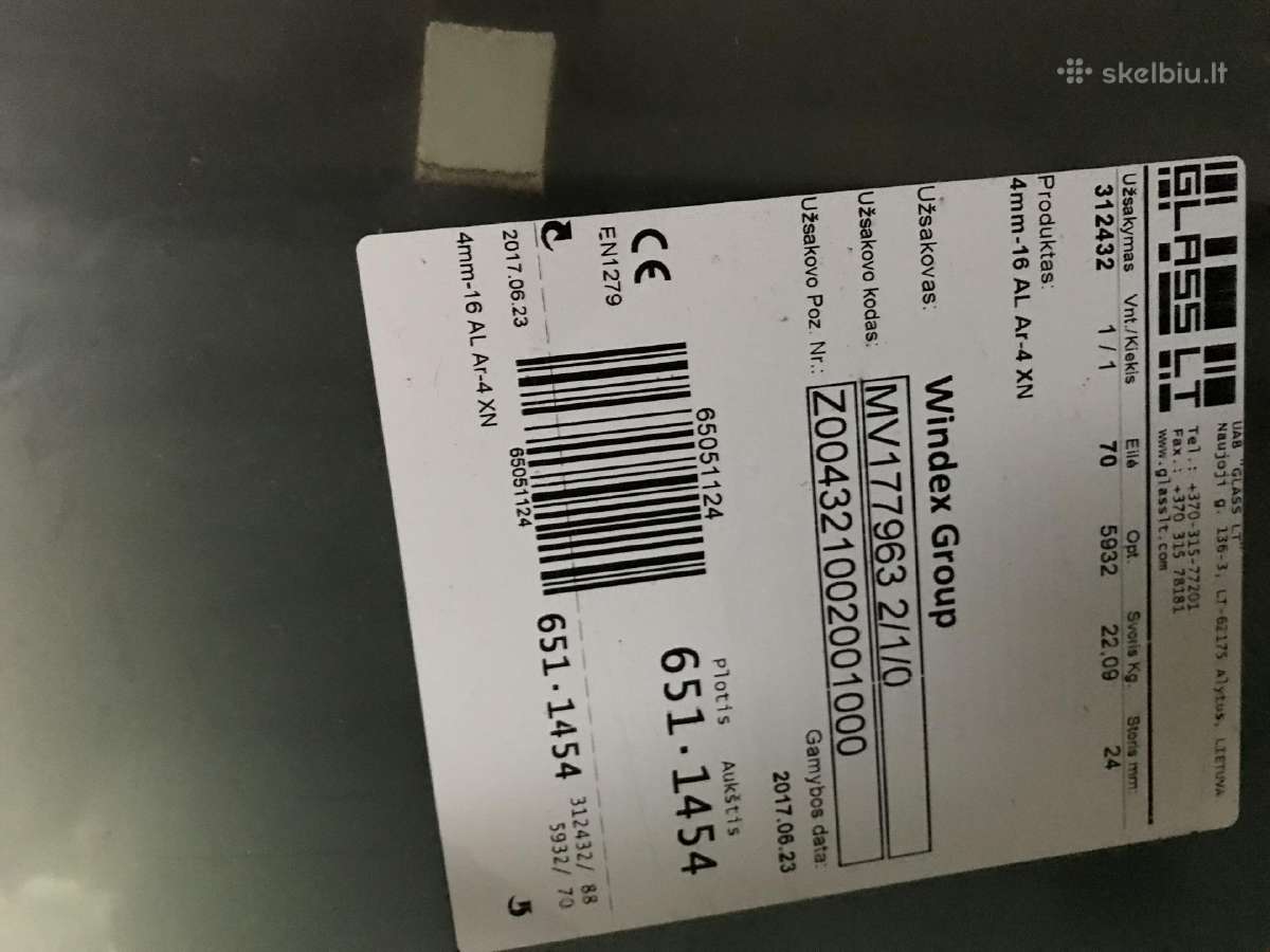 Parduodu stiklo paketus