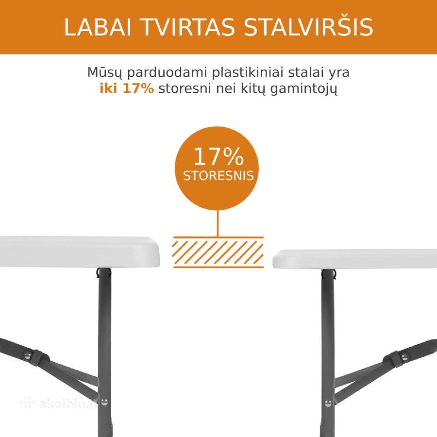 Sulankstomas stalas - Spalvos, dydžiai, Gera kaina - nuotraukos Nr. 17