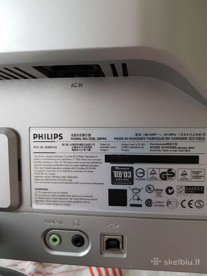 Monitorius Brilliance Philips 200w6 , 51 cm (20") - nuotraukos Nr. 3
