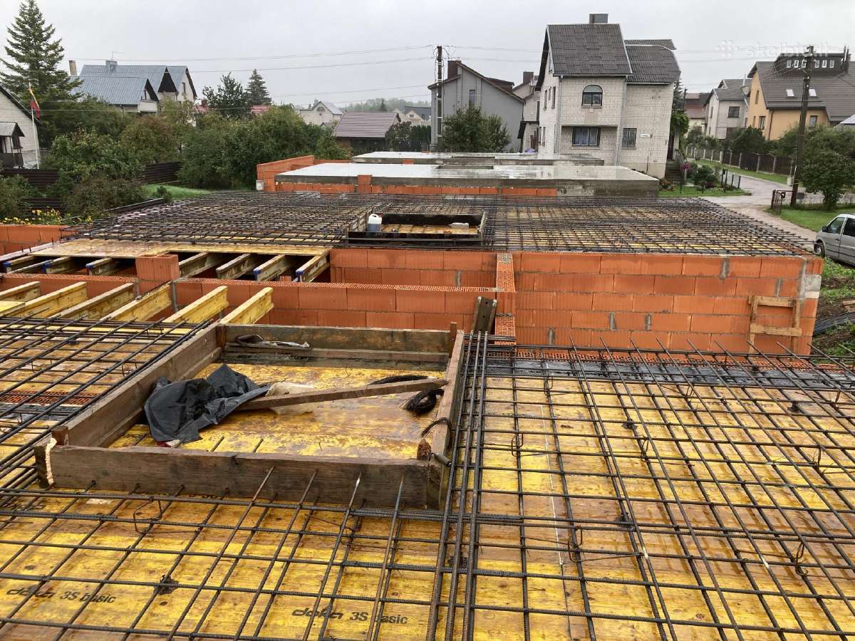 Monolitinės perdangos betonavimas, liejimas - nuotraukos Nr. 26