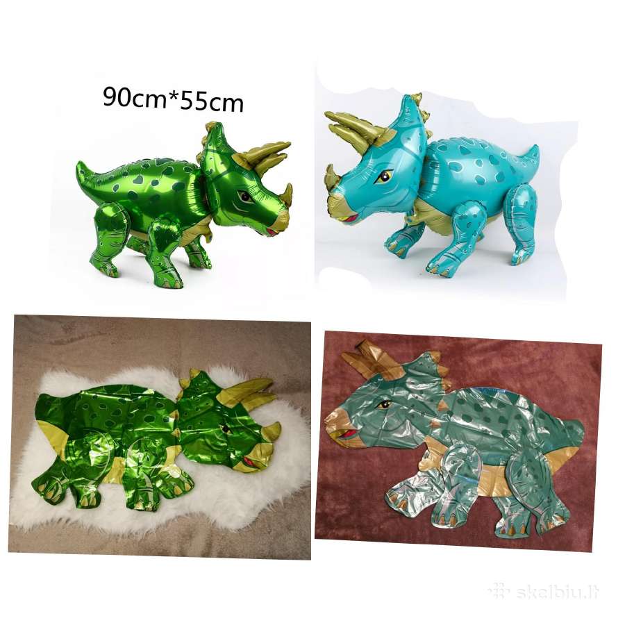 Balionas dinozauras triceratopsas 3D - nuotraukos Nr. 6