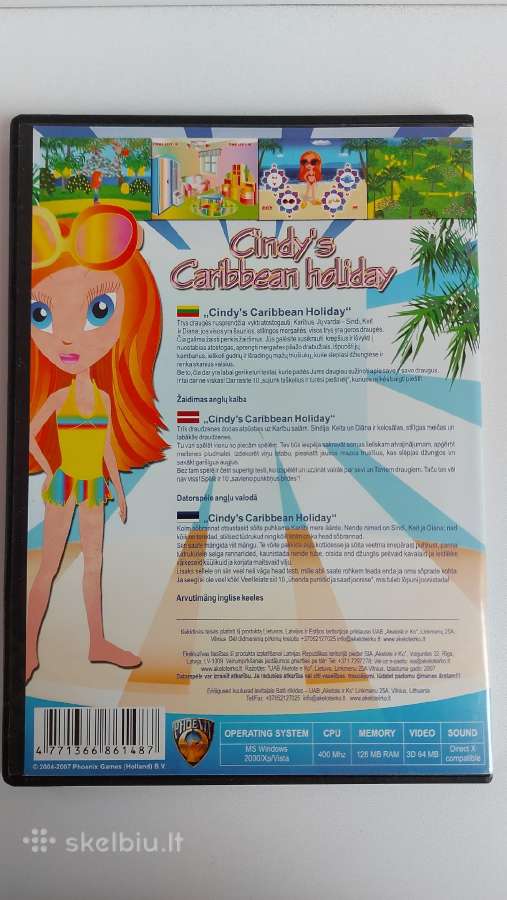 ,cindy's Caribbean holiday ' Pc CD-rom Žaidimas 3+ - nuotraukos Nr. 2