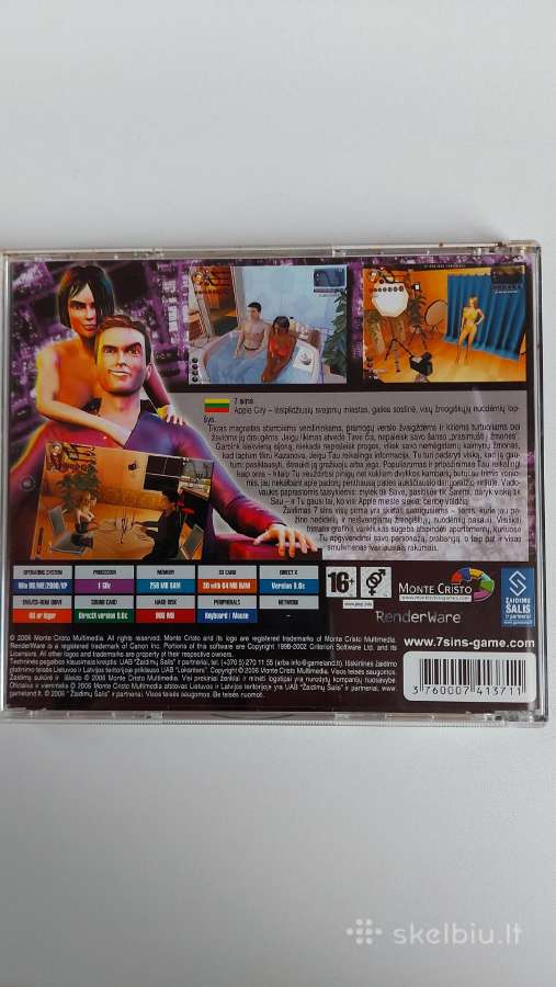 ,7 Sins 7 Nuodėmės ' Pc CD-rom Žaidimas 16+ - nuotraukos Nr. 2