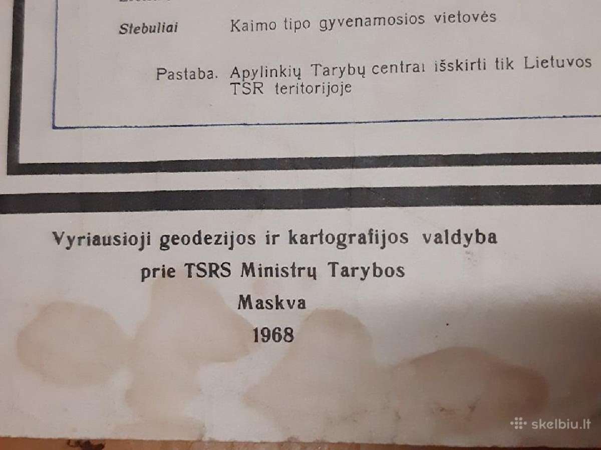 1968 žemėlapis Lietuvos Tsr - nuotraukos Nr. 4