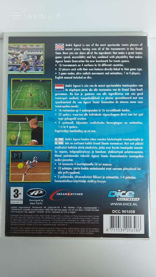 ,Agassi Tenis Generation ' Pc CD-rom Žaidimas 3+ - nuotraukos Nr. 2