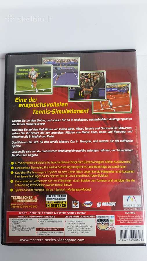 ,Tennis Masters Series ' Pc CD-rom Žaidimas - nuotraukos Nr. 2