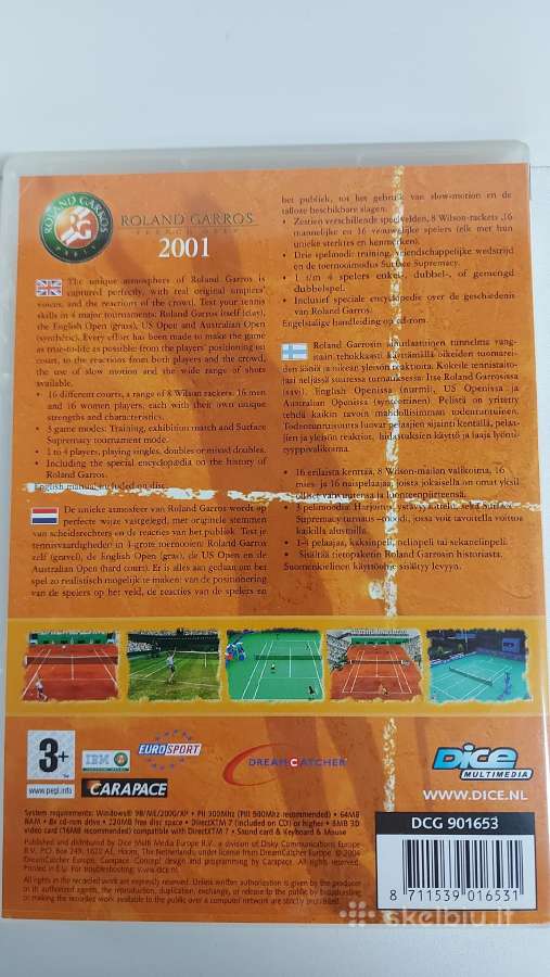 ,Roland Garros Paris ' Pc CD-rom Žaidimas 3+ - nuotraukos Nr. 2