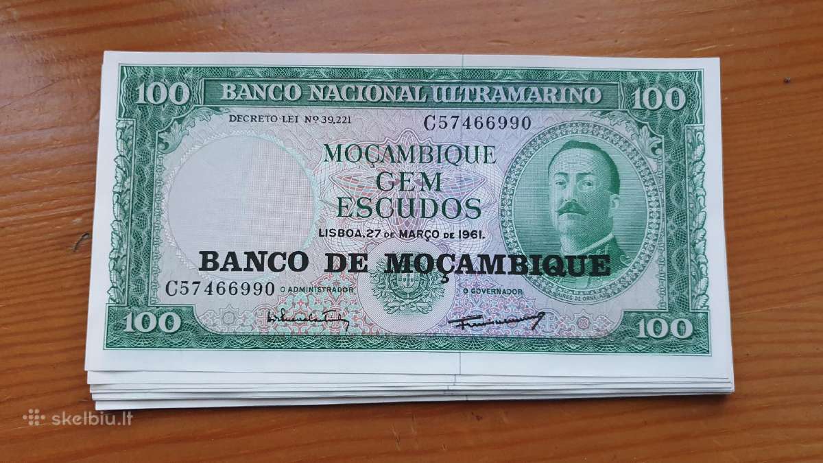 100 escudos 1961 Mozambikas