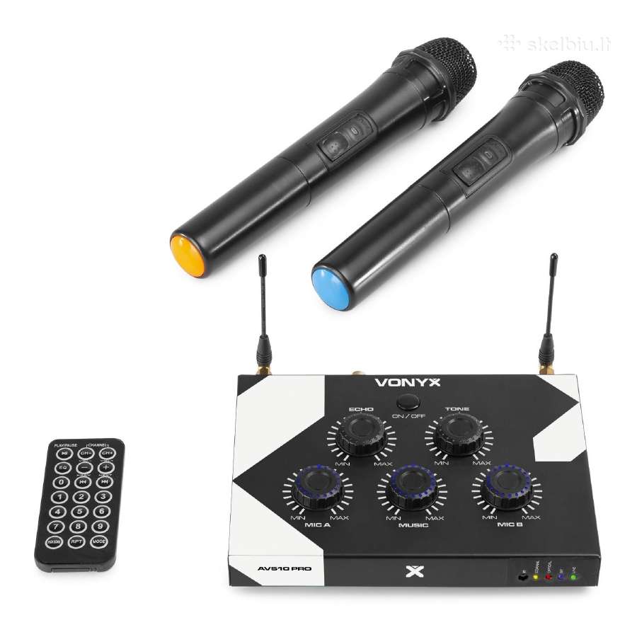 Vonyx Av510 karaoke valdiklis su bevieliais mikrof