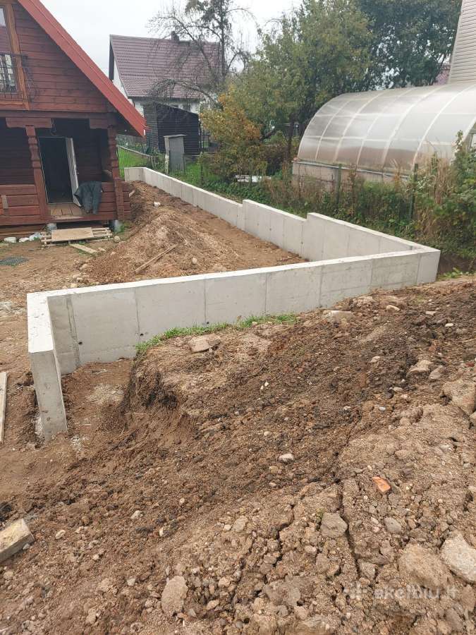 Atraminės sienelės ,pamatukai,pervežimai