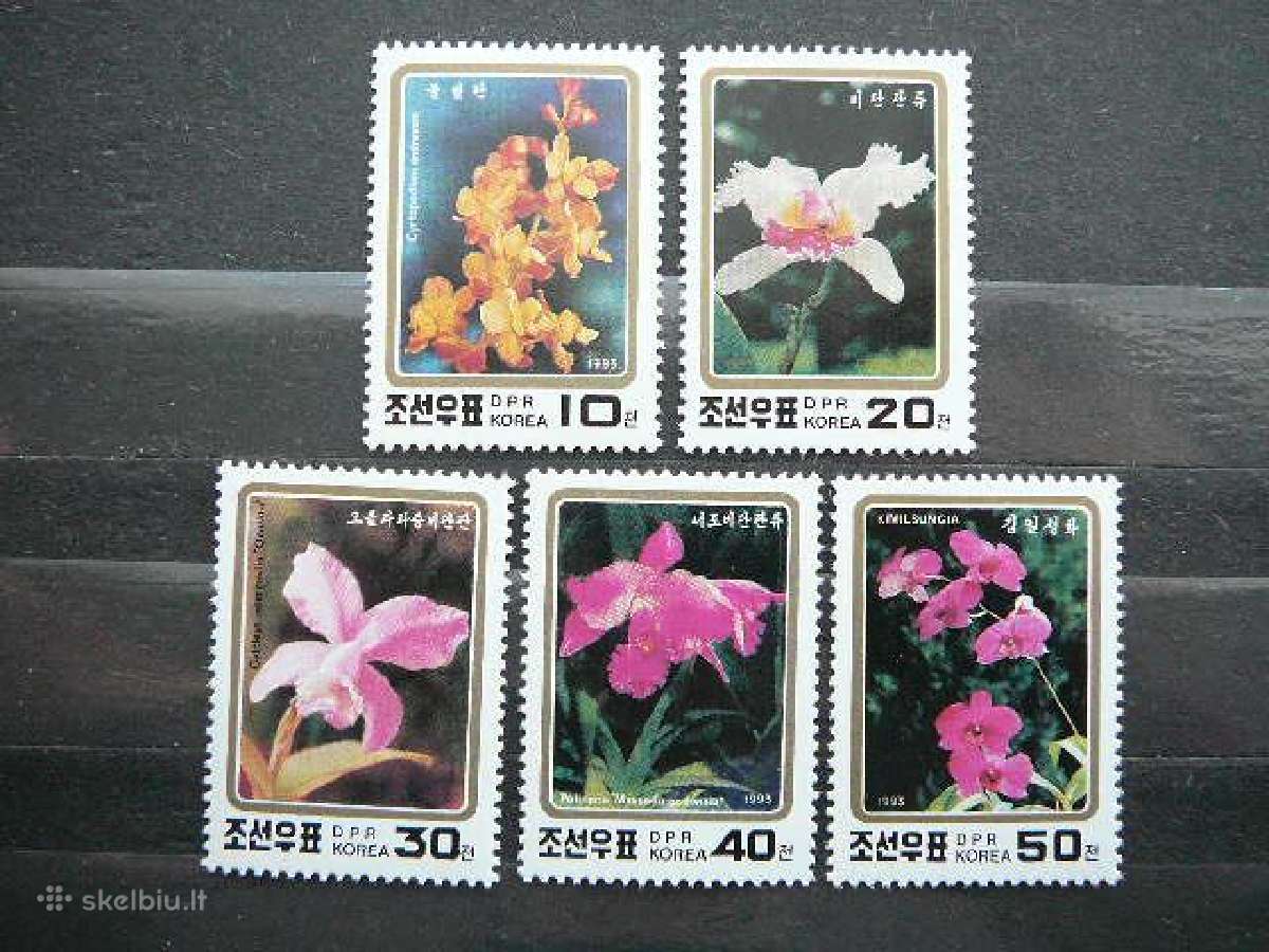 Orchidejos Geles Koreja 1993 Mnh kr965