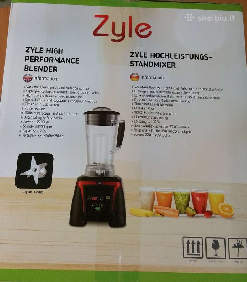 Zyle Galingas blenderis 1500/2200w naujas - nuotraukos Nr. 7