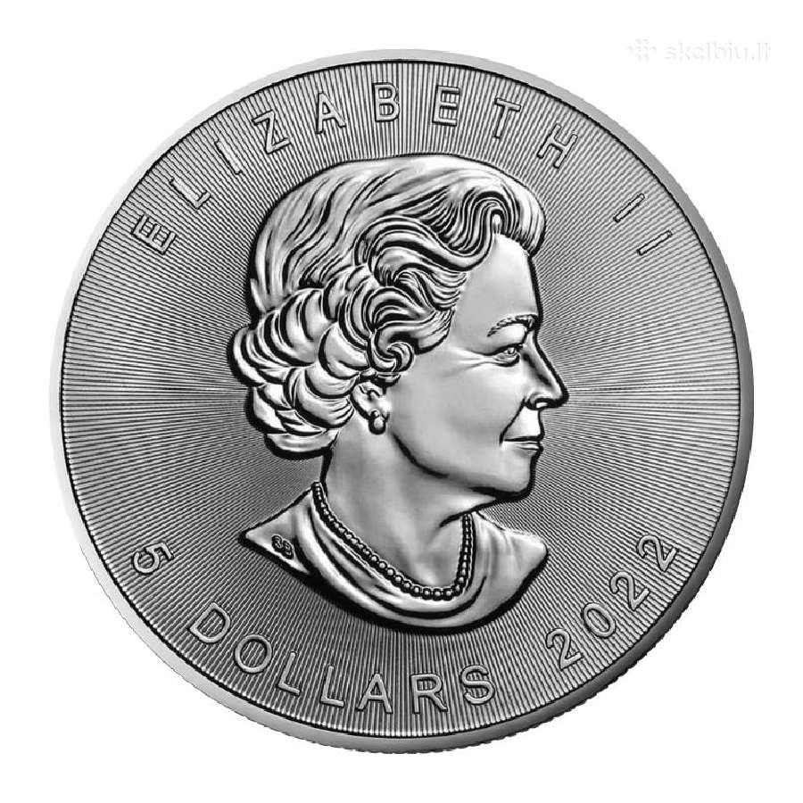 1 oz sidabrinė moneta Klevo lapas, Kanada 2022 - nuotraukos Nr. 2