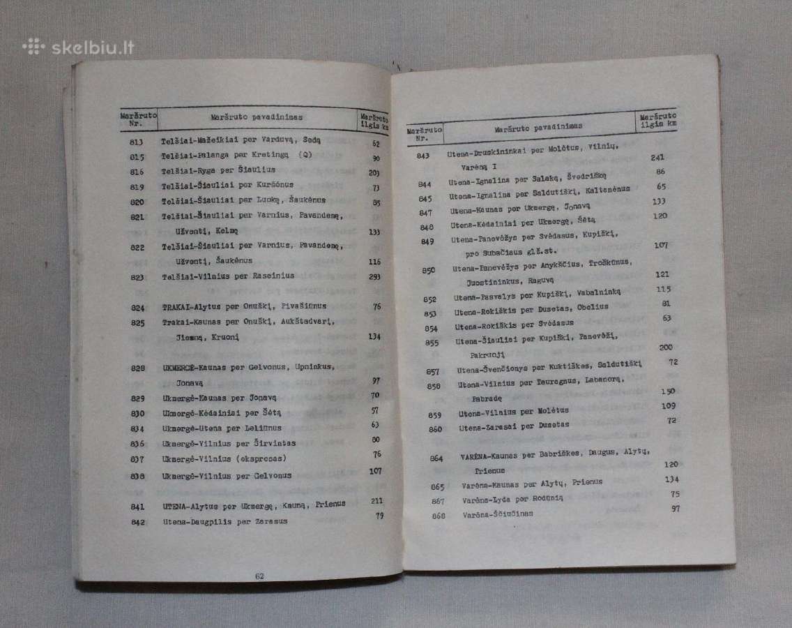 Tarpmiestinių autobusų eismo tvarkaraštis 1986- 87 - nuotraukos Nr. 7