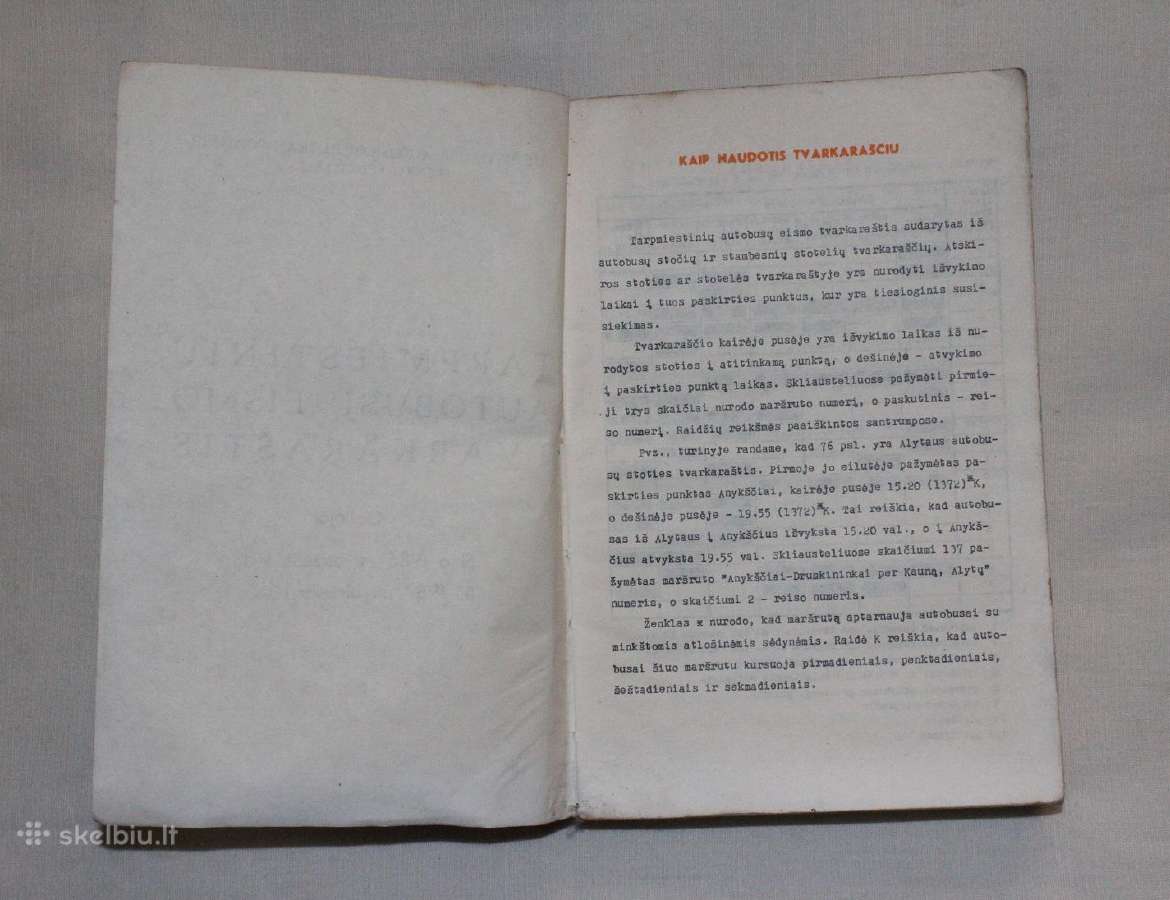 Tarpmiestinių autobusų eismo tvarkaraštis 1986- 87 - nuotraukos Nr. 3