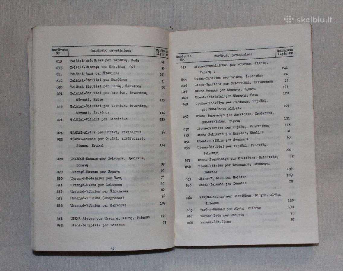 Tarpmiestinių autobusų eismo tvarkaraštis 1986- 87 - nuotraukos Nr. 7