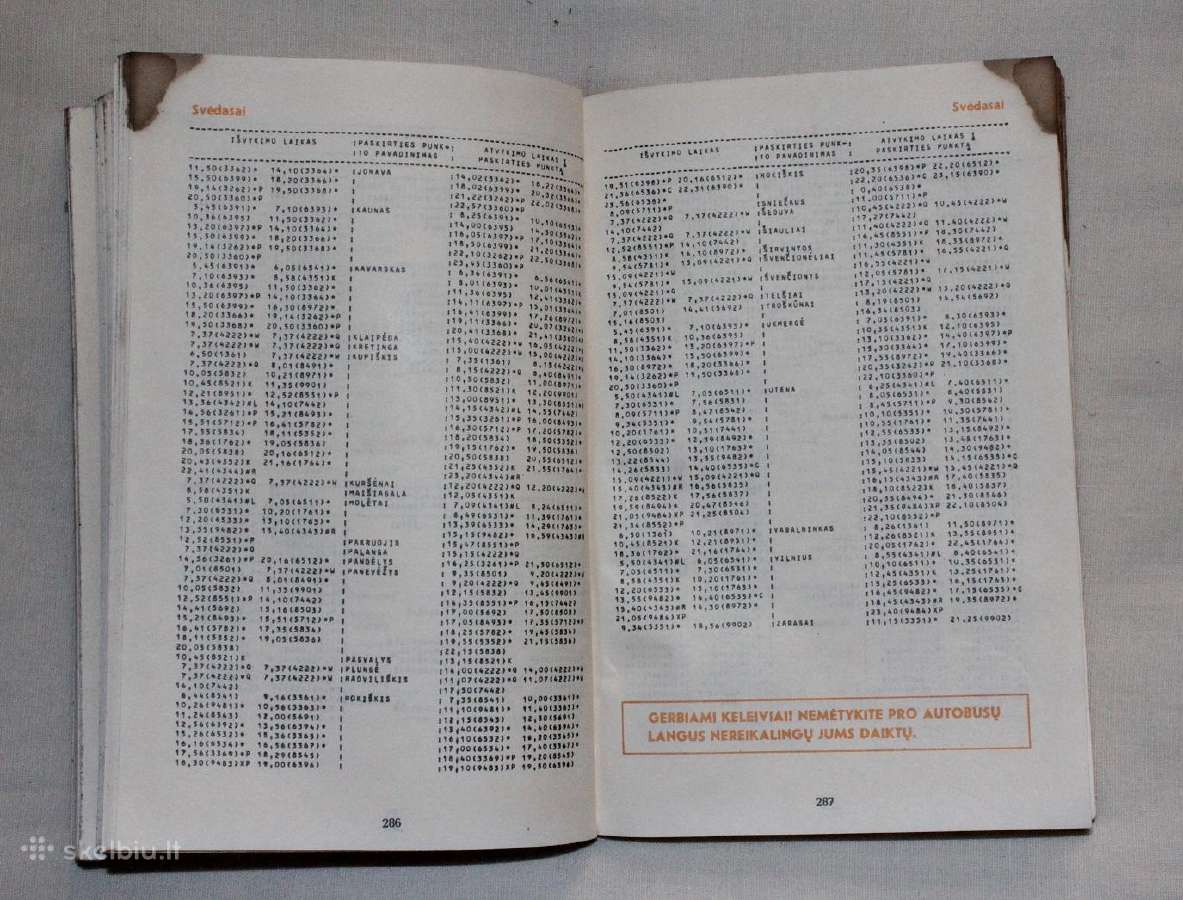 Tarpmiestinių autobusų eismo tvarkaraštis 1986- 87 - nuotraukos Nr. 9