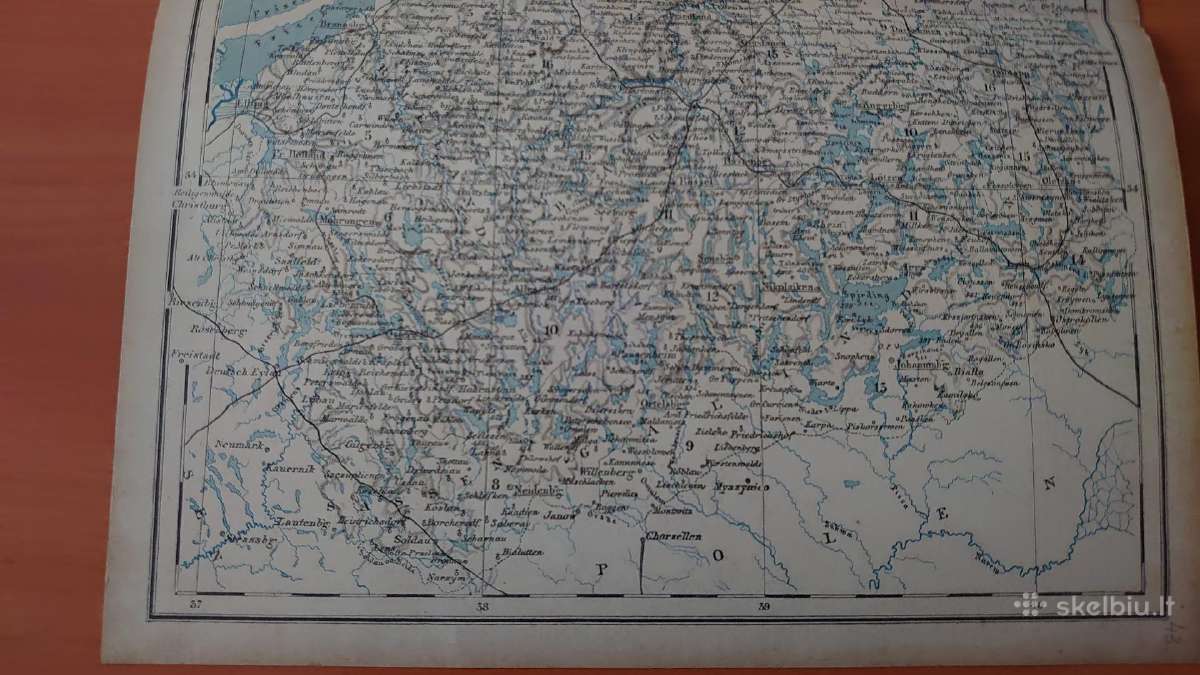 1884 m. Rytprūsių žemėlapis - nuotraukos Nr. 6