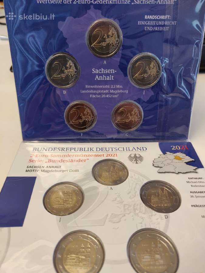 5x2 Eur (A, D, F, G, J) Vokietijos monetų rinkinys - nuotraukos Nr. 11