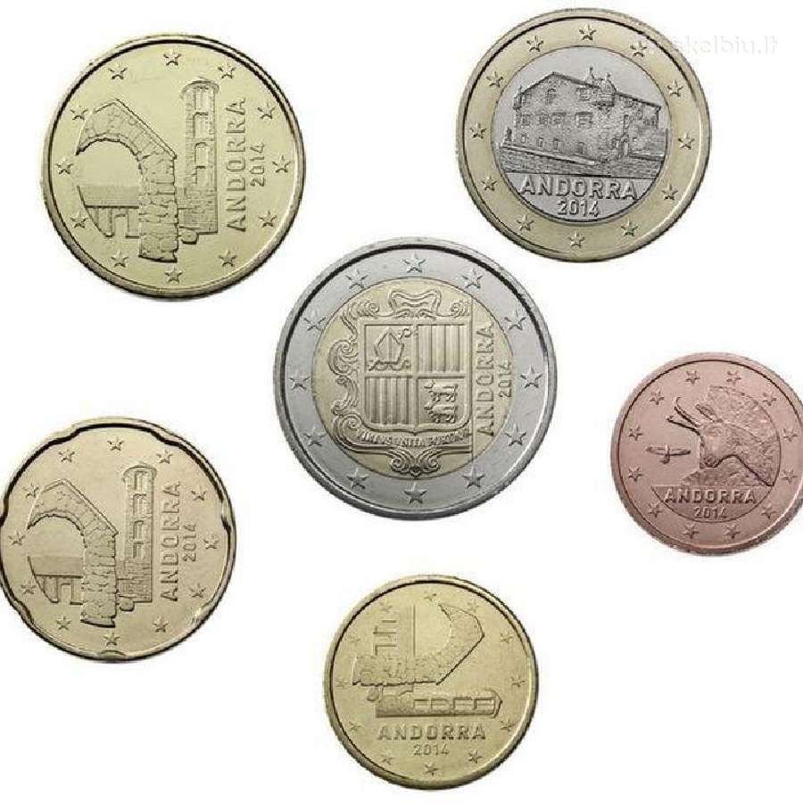 Andora 2014 nuo 5 centu iki 2 euru pigus rinkinys - nuotraukos Nr. 2